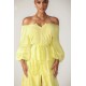 Alieva Discount - Dorra Floral Chiffon Dress (Yellow)