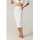 Alieva Discount - Shay Crepe Midi Skirt (Off White)