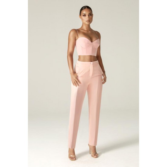 Alieva Discount - Cleo Tailored Straight Pants (Soft Pink)