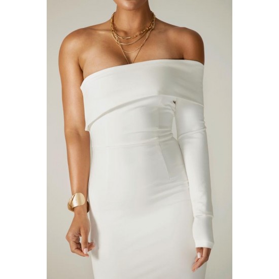 Alieva Discount - Rita One Shoulder Dress (Off White)
